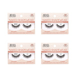 Four packages of Ardell Naked Shapewear false eyelashes on a white background