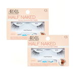 Two packages of Ardell Half Naked false eyelashes on a white background