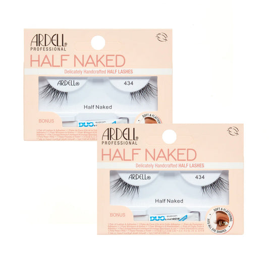 Two packages of Ardell Half Naked false eyelashes on a white background