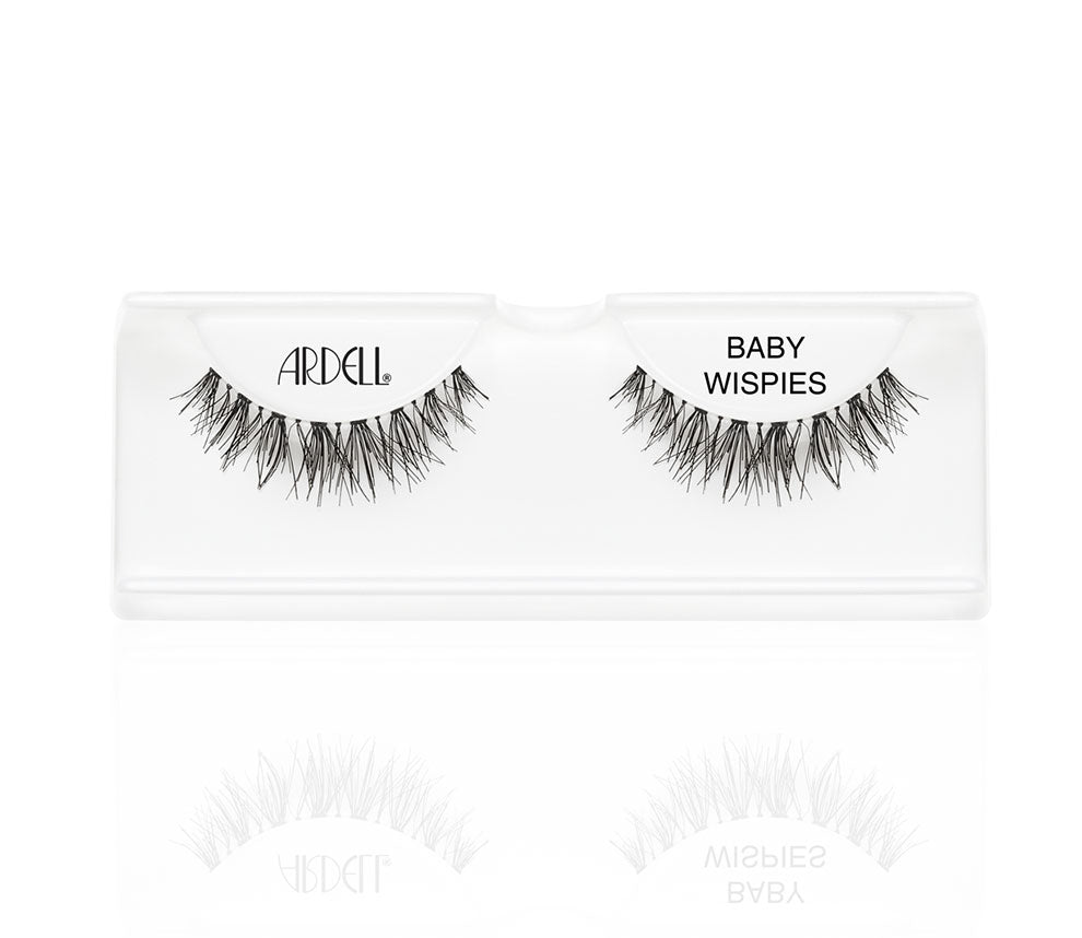 A set of Ardell Baby Wispies inside its inner plastic packaging with some texts on it