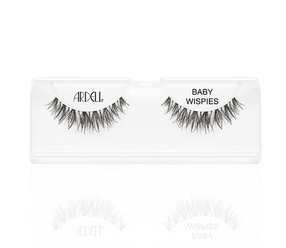 A set of Ardell Baby Wispies inside its inner plastic packaging with some texts on it
