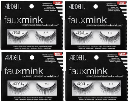 Four packages of Ardell faux mink eyelashes with visible branding.