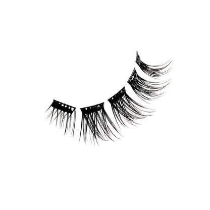 Floating set of Ardell Press-On Wispies Natural Lashes on a white background