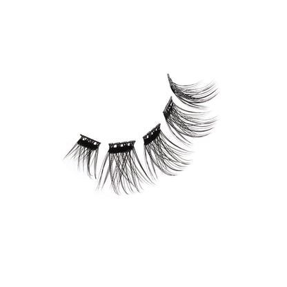 Floating set of Ardell Press-On Wispies Volume Lashes on a white background