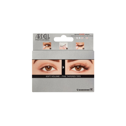 Ardell Professional lash packaging showing before-and-after of soft volume lashes with tapered tips.