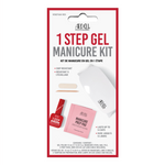 Ardell 1-Step Gel manicure Kit in Venetian Red includes LED lamp, gel polish, remover pads, file, and cleanser.