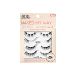 Front View of Naked My Way Lashes 435 retail wall hook box