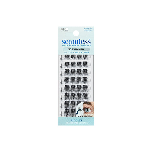 Front view of Seamless Underlash Extensions 3D Faux Mink Refill wall-hook ready packaging