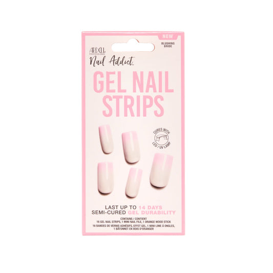 Wall-hooked ready packaging of Ardell Nail Addict Gel Nail Strips