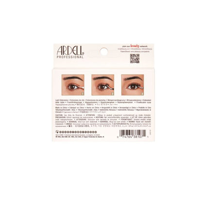 Ardell Classic Kitten Eye Lash Extensions – Back packaging showing usage, care, and instructions.