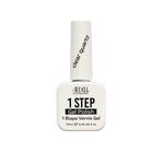 Ardell 1 Step Gel Polish in Clear Quartz, a sheer glossy topcoat ideal for layering or natural nail looks.